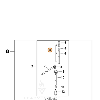 ECHO part V471001291 — IPL diagram snippet (6x zoom, amber highlight)
