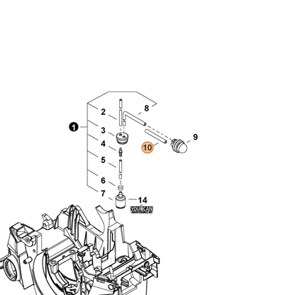 ECHO part V471001321 — IPL diagram snippet (6x zoom, amber highlight)