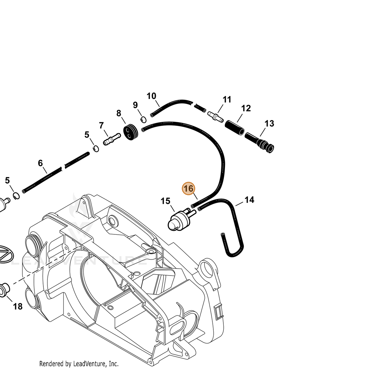 ECHO part V471001441 — IPL diagram snippet (6x zoom, amber highlight)
