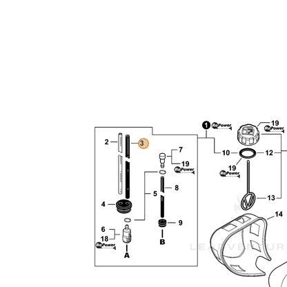 ECHO part V471001860 — IPL diagram snippet (6x zoom, amber highlight)