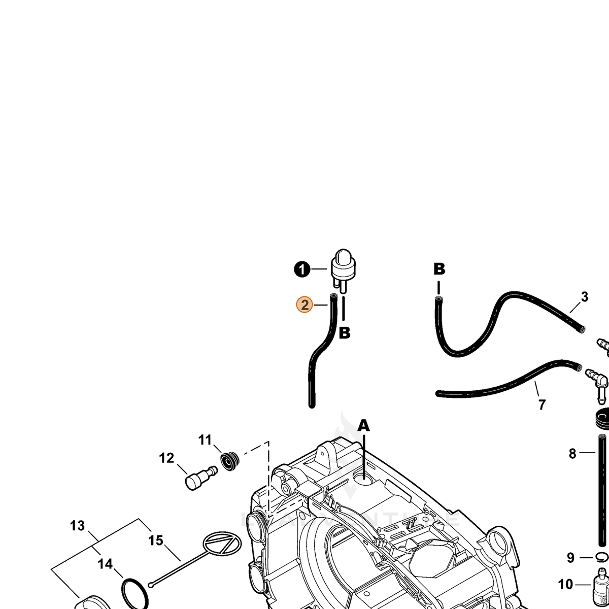ECHO part V471003401 — IPL diagram snippet (6x zoom, amber highlight)