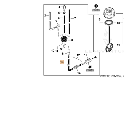 ECHO part V471003651 — IPL diagram snippet (6x zoom, amber highlight)