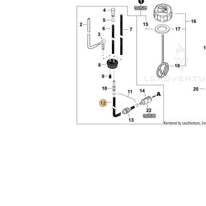 ECHO part V471003661 — IPL diagram snippet (6x zoom, amber highlight)