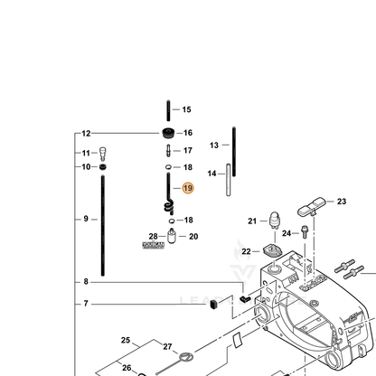 ECHO part V471003791 — IPL diagram snippet (6x zoom, amber highlight)