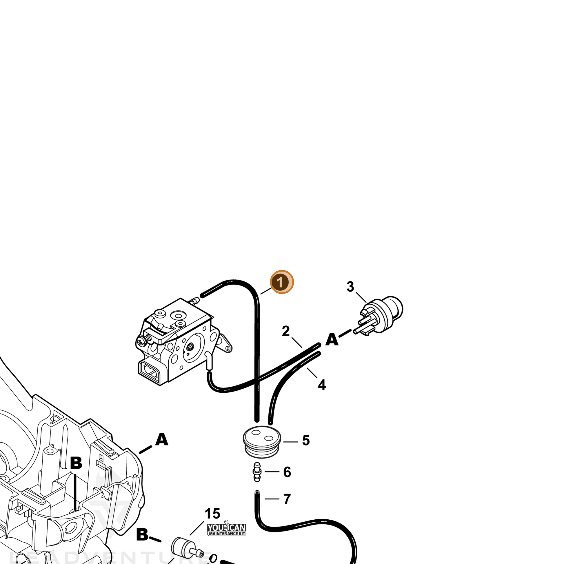 ECHO part V471003872 — IPL diagram snippet (6x zoom, amber highlight)