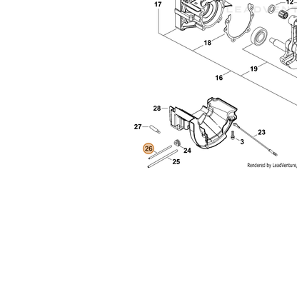 ECHO part V471004041 — IPL diagram snippet (6x zoom, amber highlight)