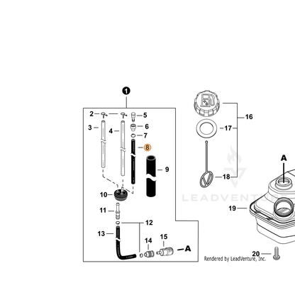 ECHO part V471004781 — IPL diagram snippet (6x zoom, amber highlight)