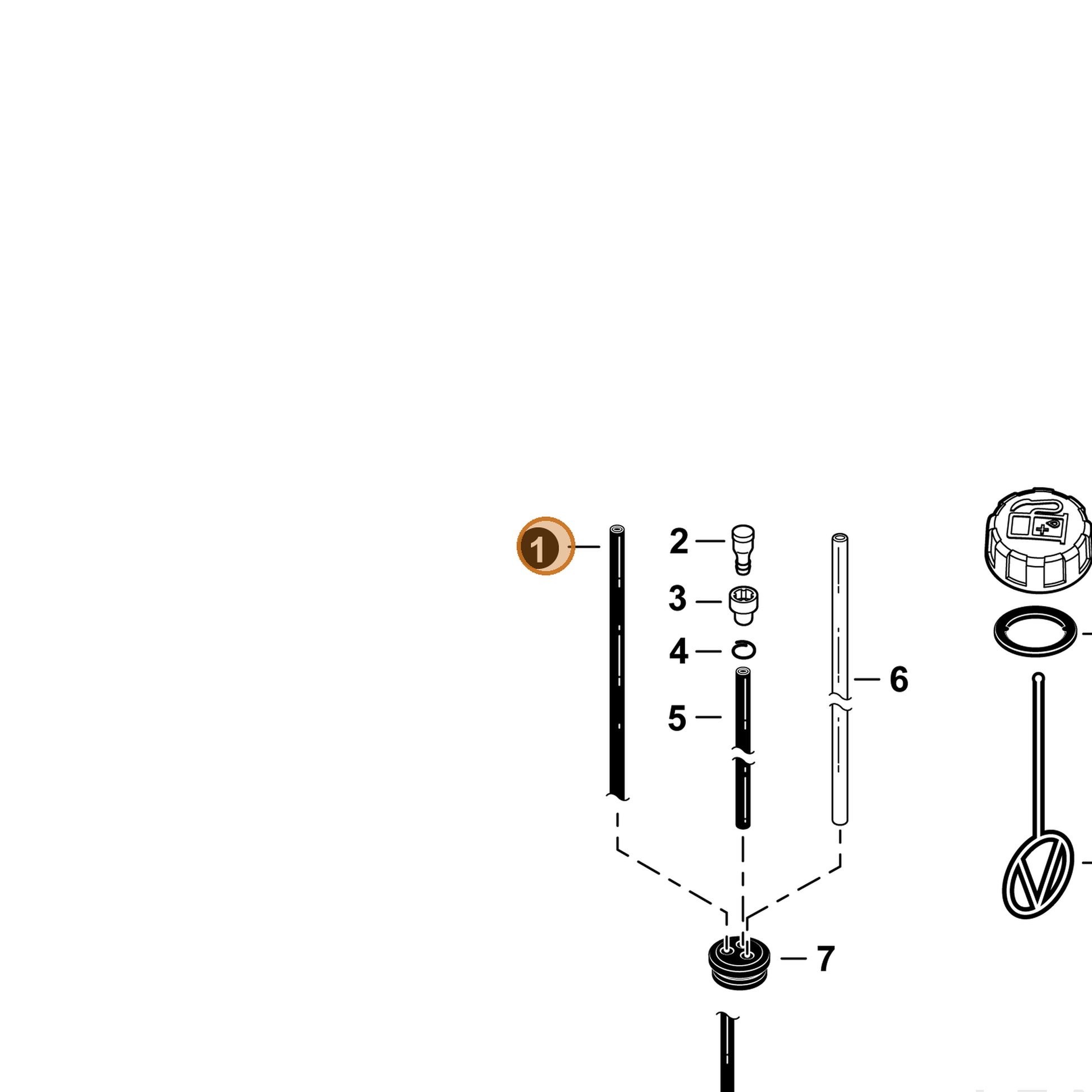 ECHO part V471004791 — IPL diagram snippet (6x zoom, amber highlight)
