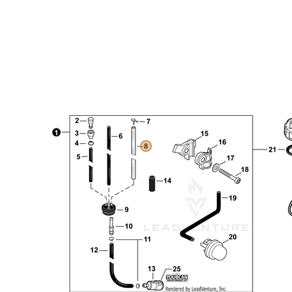 ECHO part V471005141 — IPL diagram snippet (6x zoom, amber highlight)