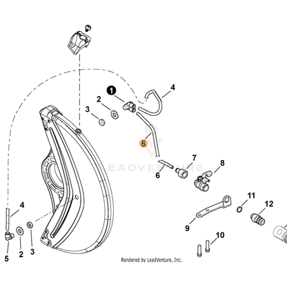 ECHO part V471005380 — IPL diagram snippet (6x zoom, amber highlight)