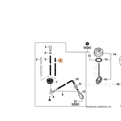 ECHO part V471005610 — IPL diagram snippet (6x zoom, amber highlight)