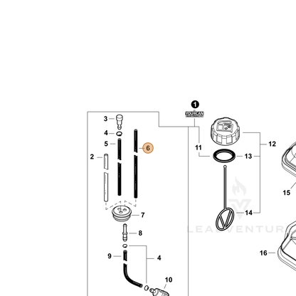 ECHO part V471005630 — IPL diagram snippet (6x zoom, amber highlight)