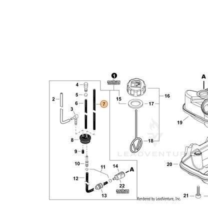 ECHO part V471005640 — IPL diagram snippet (6x zoom, amber highlight)