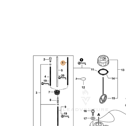 ECHO part V471005710 — IPL diagram snippet (6x zoom, amber highlight)
