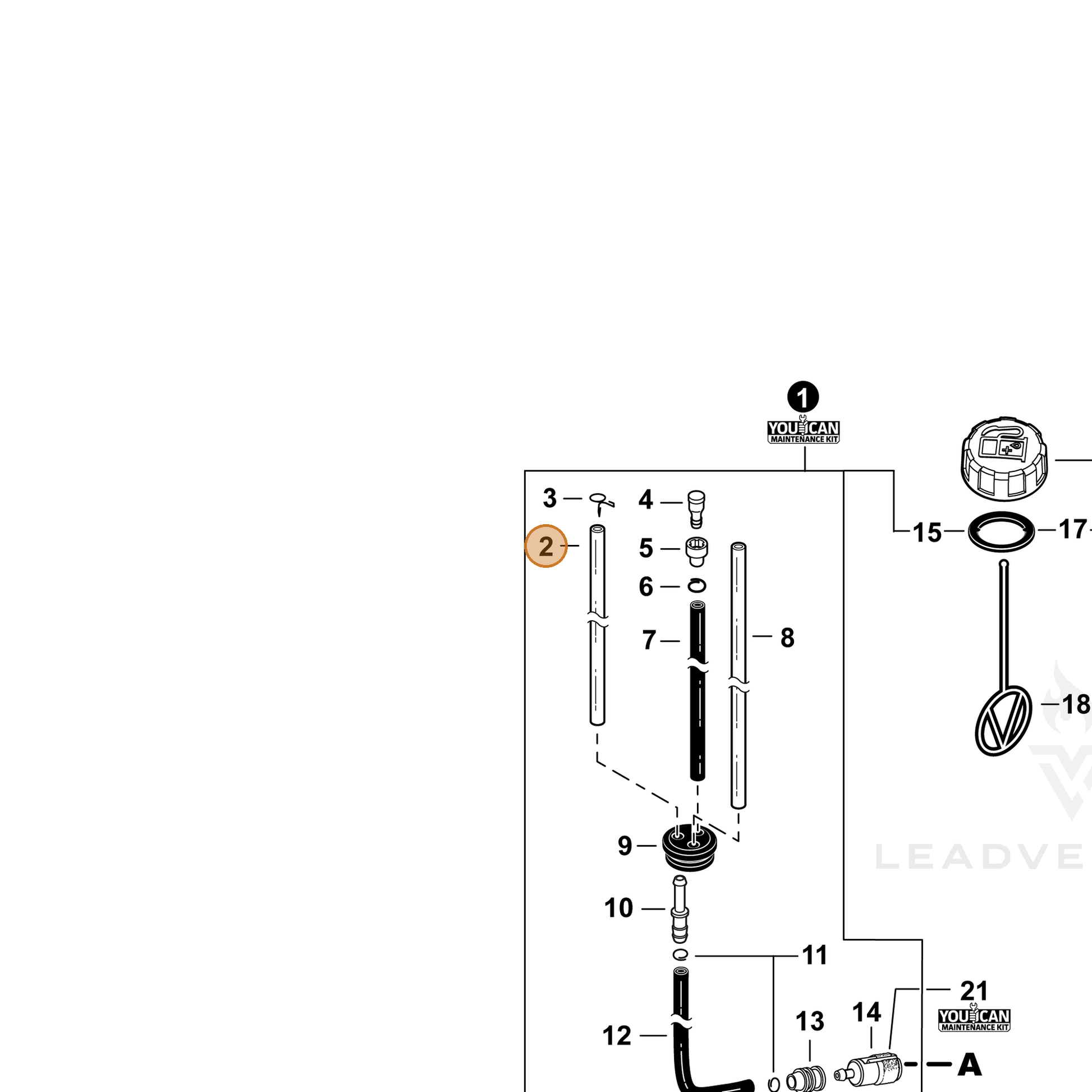 ECHO part V471005720 — IPL diagram snippet (6x zoom, amber highlight)