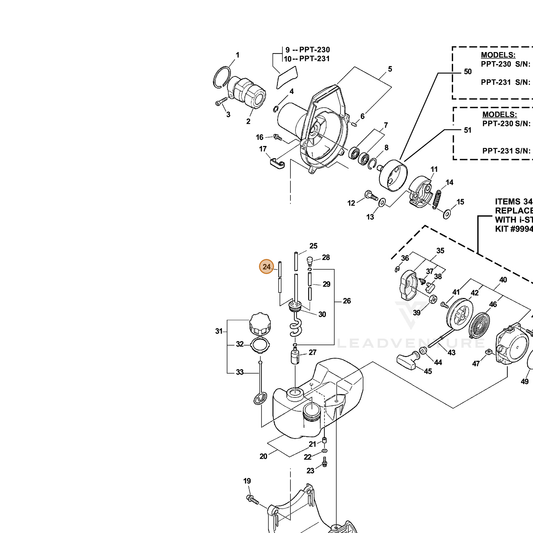 Echo part V471006060 — IPL diagram snippet (6x zoom, amber highlight)