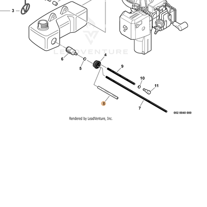 Echo part V471006130 — IPL diagram snippet (6x zoom, amber highlight)