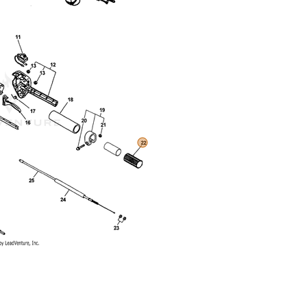 ECHO part V475000040 — IPL diagram snippet (6x zoom, amber highlight)