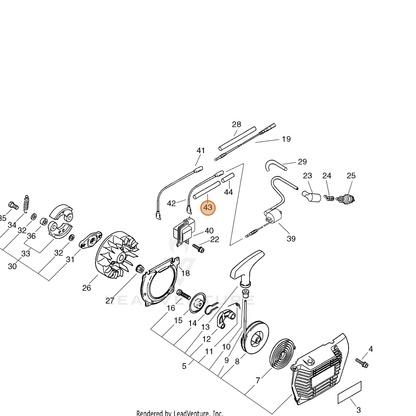 ECHO part V475003570 — IPL diagram snippet (6x zoom, amber highlight)