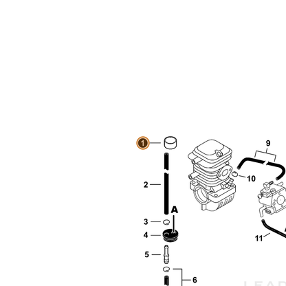 ECHO part V475003970 — IPL diagram snippet (6x zoom, amber highlight)