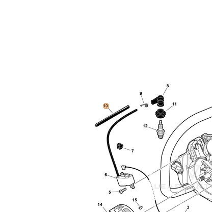 ECHO part V475006660 — IPL diagram snippet (6x zoom, amber highlight)