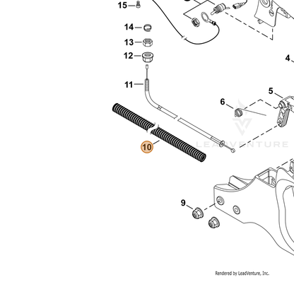 ECHO part V475007040 — IPL diagram snippet (6x zoom, amber highlight)