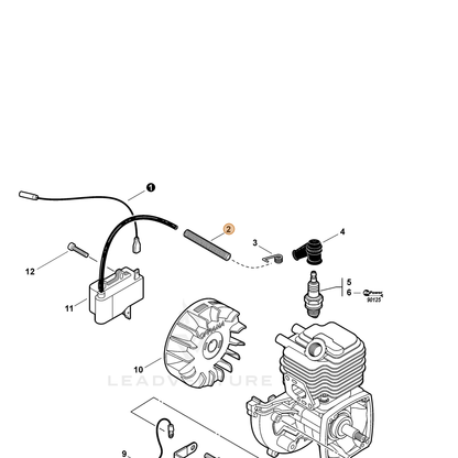 ECHO part V475007200 — IPL diagram snippet (6x zoom, amber highlight)