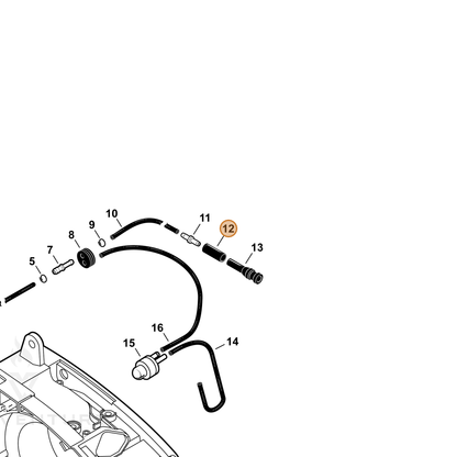ECHO part V475007371 — IPL diagram snippet (6x zoom, amber highlight)
