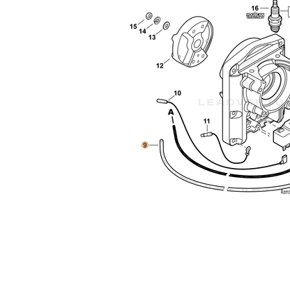 ECHO part V475008320 — IPL diagram snippet (6x zoom, amber highlight)