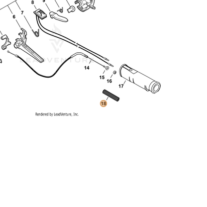 ECHO part V475009230 — IPL diagram snippet (6x zoom, amber highlight)