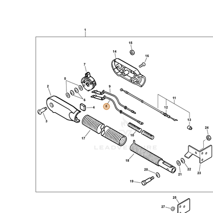 ECHO part V485000072 — IPL diagram snippet (6x zoom, amber highlight)