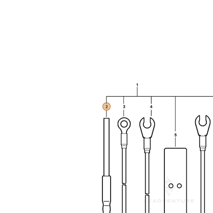 ECHO part V485000460 — IPL diagram snippet (6x zoom, amber highlight)