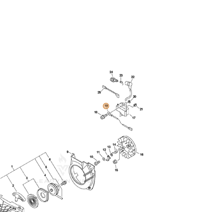 ECHO part V485000620 — IPL diagram snippet (6x zoom, amber highlight)