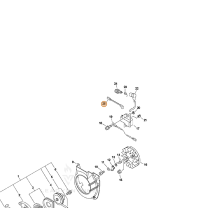 ECHO part V485000680 — IPL diagram snippet (6x zoom, amber highlight)