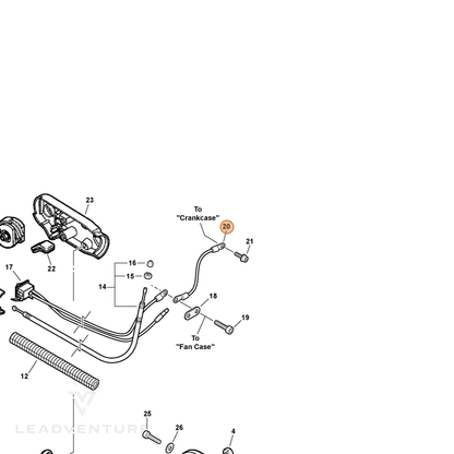 ECHO part V485000800 — IPL diagram snippet (6x zoom, amber highlight)