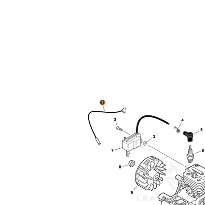 ECHO part V485000810 — IPL diagram snippet (6x zoom, amber highlight)
