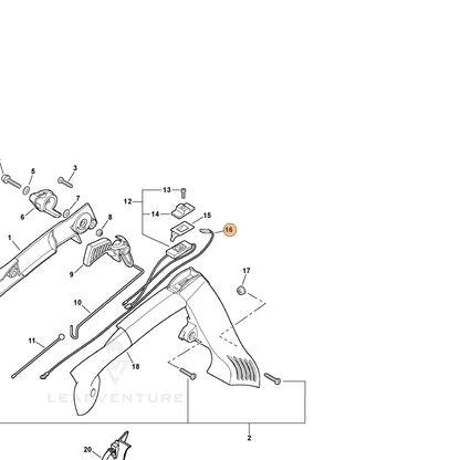 ECHO part V485000830 — IPL diagram snippet (6x zoom, amber highlight)