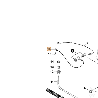ECHO part V485003140 — IPL diagram snippet (6x zoom, amber highlight)