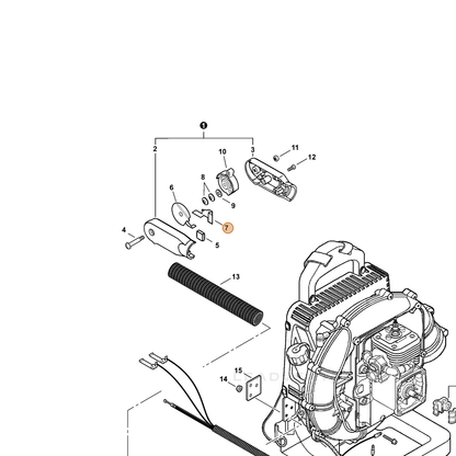 ECHO part V486000130 — IPL diagram snippet (6x zoom, amber highlight)