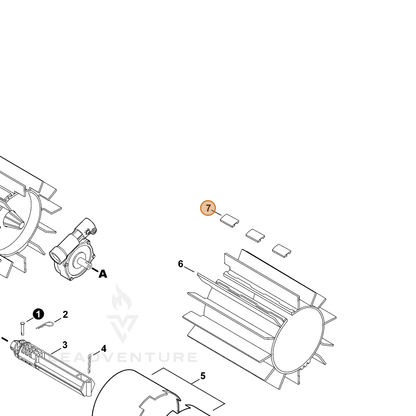 ECHO part V490000260 — IPL diagram snippet (6x zoom, amber highlight)
