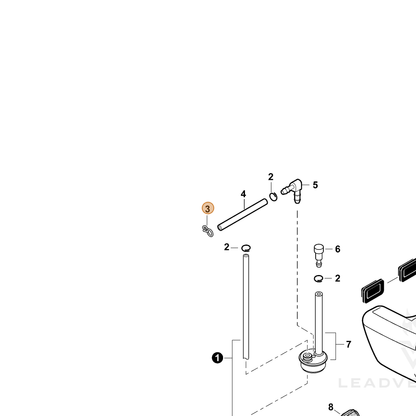 ECHO part V490000510 — IPL diagram snippet (6x zoom, amber highlight)