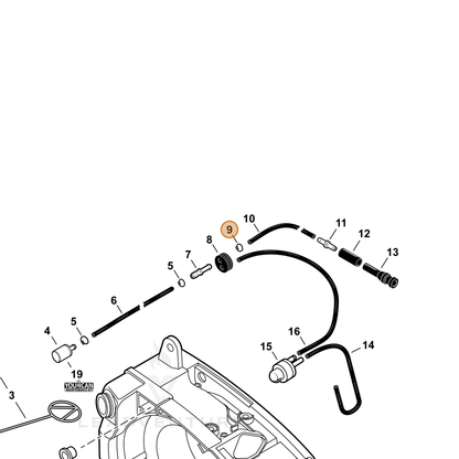 ECHO part V490001271 — IPL diagram snippet (6x zoom, amber highlight)