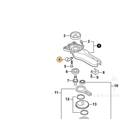 ECHO part V490001440 — IPL diagram snippet (6x zoom, amber highlight)