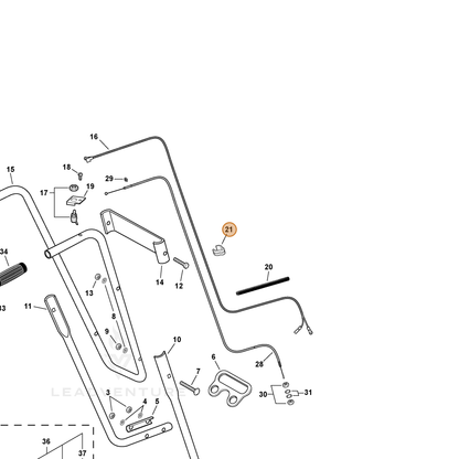 ECHO part V491000230 — IPL diagram snippet (6x zoom, amber highlight)