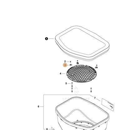 ECHO part V491000610 — IPL diagram snippet (6x zoom, amber highlight)