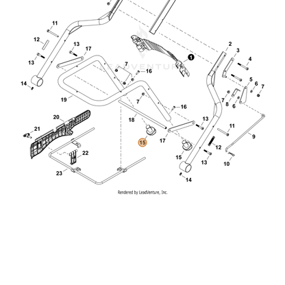 ECHO part V494001270 — IPL diagram snippet (6x zoom, amber highlight)