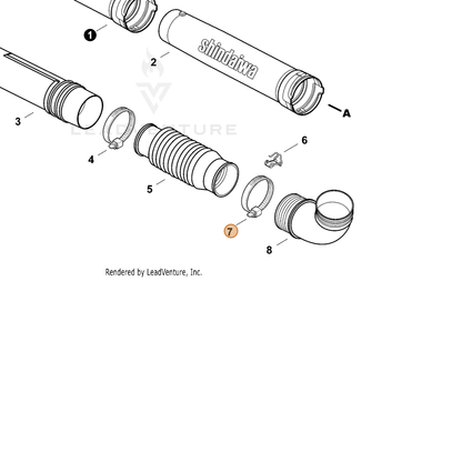 ECHO part V495000440 — IPL diagram snippet (6x zoom, amber highlight)