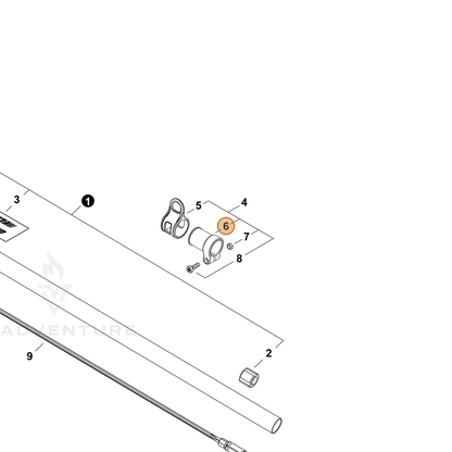 ECHO part V495001060 — IPL diagram snippet (6x zoom, amber highlight)