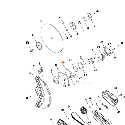 ECHO part V495004030 — IPL diagram snippet (6x zoom, amber highlight)