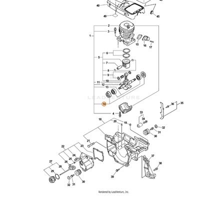 ECHO part V508000000 — IPL diagram snippet (6x zoom, amber highlight)